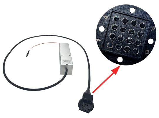 1&times;16 Multimode Fiber Optic Switch (Visible Light, Collimator Array Output) - Guangxi Coreray Optical Communication