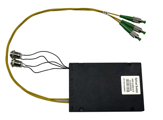 1x2 Battery-Powered Fiber Optic Switch | Mechanical Latching Type | Coreray - Guangxi Coreray Optical Communication