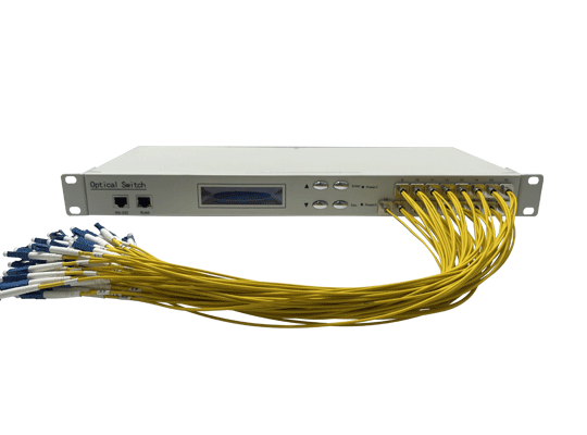 1x64 Rack-Mount Mechanical Optical Switch | 1310nm Single Mode | RS232 Control | 1U Chassis