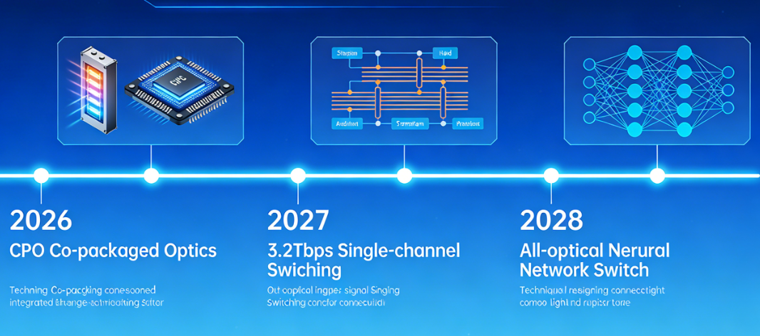optical switches Huawei technology roadmap CPO 3.2Tbps-Guangxi Coreray Optical Communication"