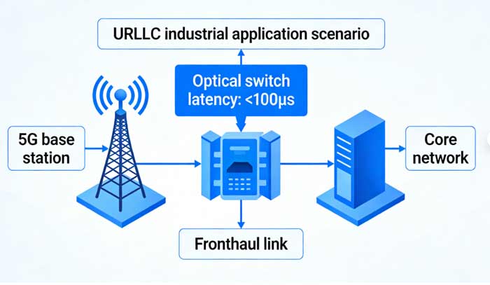 optical switches 5G fronthaul latency budget URLLC-Guangxi Coreray Optical Communication